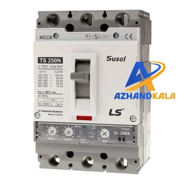 کلید اتوماتیک‌ کمپکت 250 آمپر قابل تنظیم الکترونیکی LS سری SUSOL TS ETS