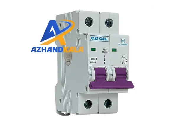 کلید مینیاتوری تک پل + نول ۳۲ آمپر ۶ کیلو آمپر پارس فانال مدل PFN_1P+N