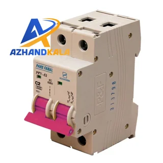 کلید مینیاتوری دو پل ۲ آمپر ۱۰ کیلو آمپر پارس فانال PFN_2P