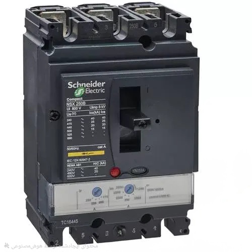 کلید اتوماتیک، اشنایدر 250 آمپر، قابل تنظیم حرارتی-مغناطیسی سری NSX250B