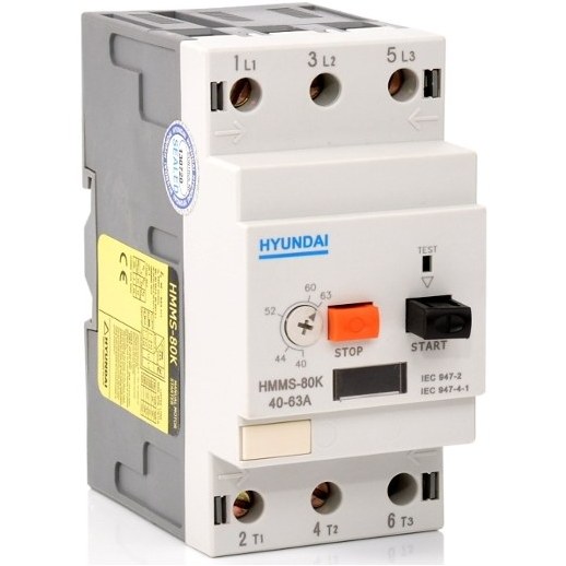 راه انداز موتور (کلید حرارتی) MPCB هیوندای (HYUNDAI) ۴۰ تا ۶۳ آمپر، HMMS-80K